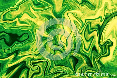 Fresh green marble abstract background. Marbling digital illustration. Green paint mesh. Cartoon Illustration