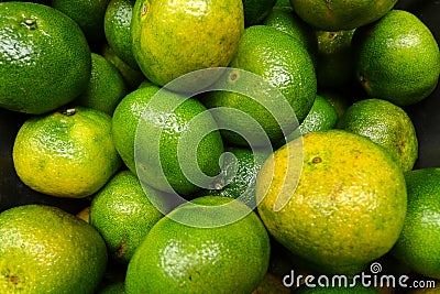 Fresh green orange Stock Photo