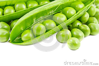 Fresh green peas Stock Photo