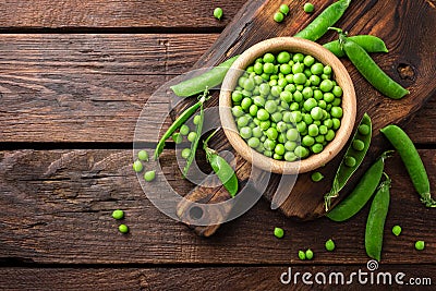 Fresh green peas Stock Photo