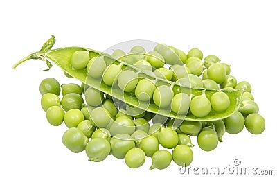 Fresh green peas Stock Photo