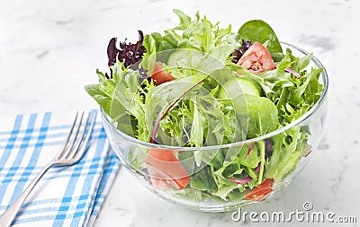 Fresh Green Salad Healthy Food Stock Photo