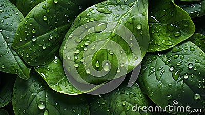 Fresh green spinach leaves, dewy and vibrant, macro shot with canon 5d mark iii at f8 Stock Photo
