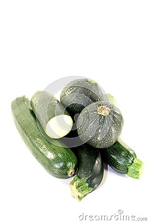 Fresh green zucchini mixed Stock Photo
