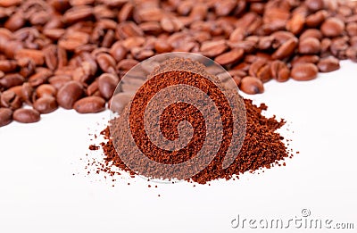 Fresh ground coffee Stock Photo