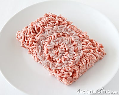 Fresh ground pork Stock Photo