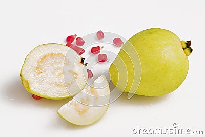 Fresh Guava Fruit Guava slices Stock Photo