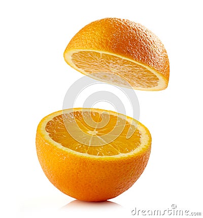 Fresh half orange Stock Photo