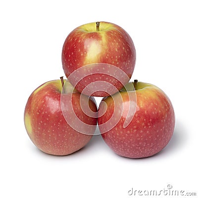 Fresh healthy Pink Lady apples on white background Stock Photo