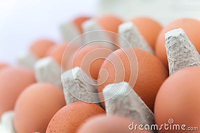 Fresh hens eggs Stock Photo