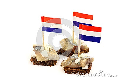 Fresh herring (Dutch Hollandse Nieuwe) Stock Photo