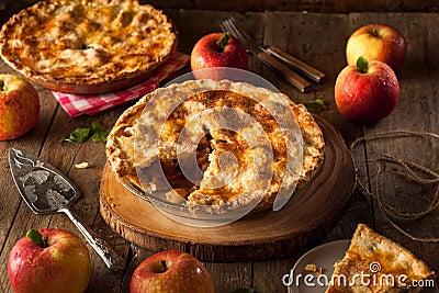 Fresh Homemade Apple Pie Stock Photo