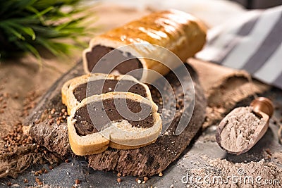 Fresh homemade buckwheat bread Stock Photo