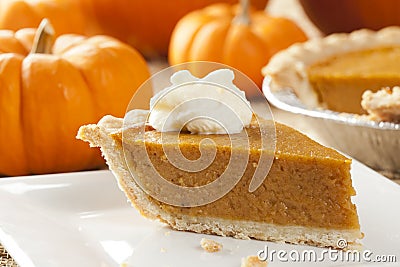 Fresh Homemade Pumpkin Pie Stock Photo