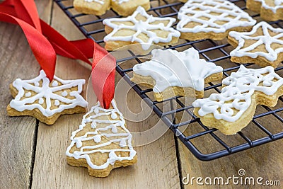 Fresh homemade shortbread cookies Stock Photo