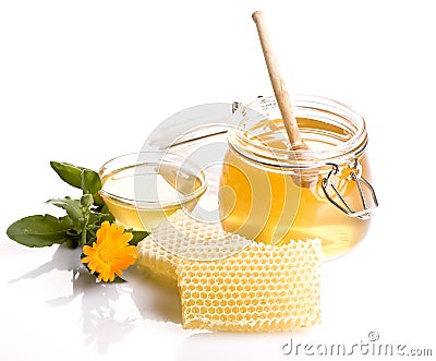 Fresh honey Stock Photo