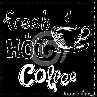 Fresh and hot coffee background Vector Illustration