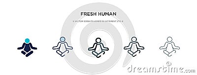 Fresh human icon in different style vector illustration. two colored and black fresh human vector icons designed in filled, Vector Illustration