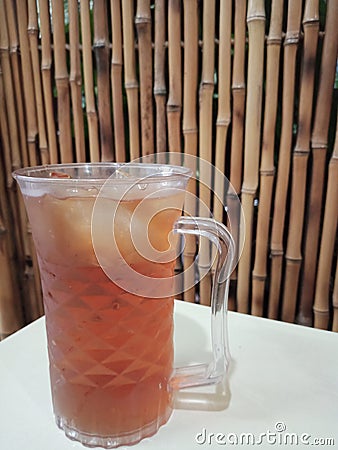 fresh iced tea in the afternoon Stock Photo