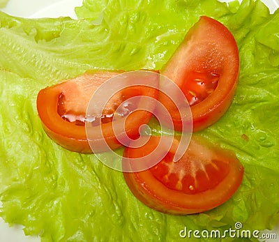 Fresh ingredients for a salad Stock Photo