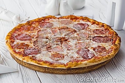 Fresh italian classic original pizza with cheese Stock Photo