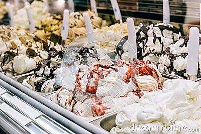 Fresh Italian gelato Stock Photo
