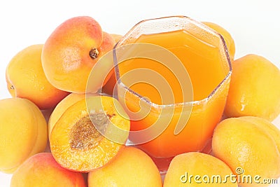 Fresh juice with apricot Stock Photo