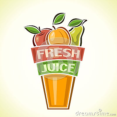 Fresh juice Vector Illustration