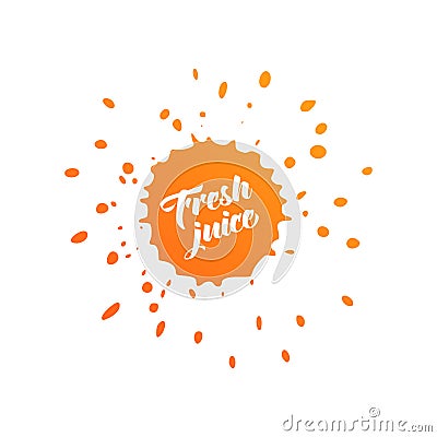 Fresh juice logo Cartoon Illustration