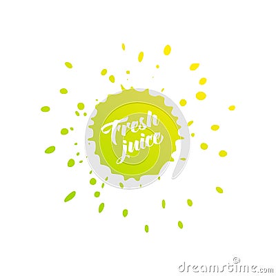 Fresh juice logo Cartoon Illustration