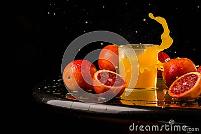 Fresh juice mix fruit, healthy drinks healthy, drink, freshness, glass, ripe, straw, sweet, tropical, bar, cup, plastic Stock Photo