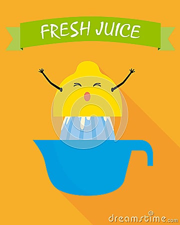 Fresh juice Vector Illustration