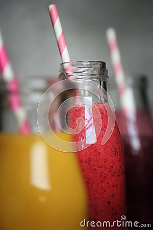 Fresh juices Stock Photo