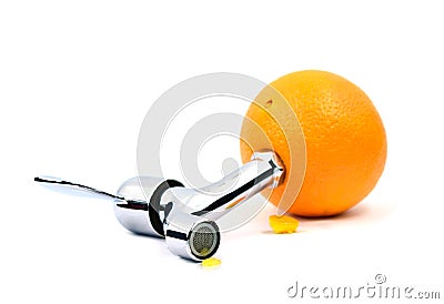 Fresh juicy orange Stock Photo