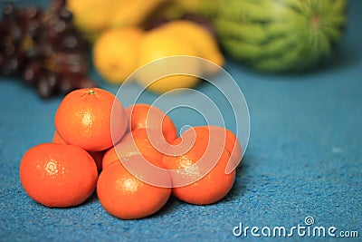 Fresh Juicy Organic Clementine / easy-peelers Stock Photo