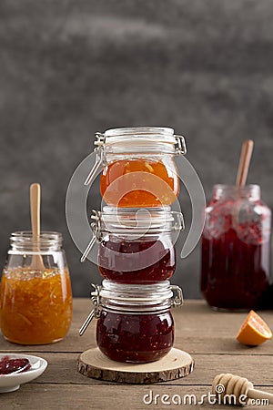 Fresh juicy pile homemade jam. High quality and resolution beautiful photo concept Stock Photo