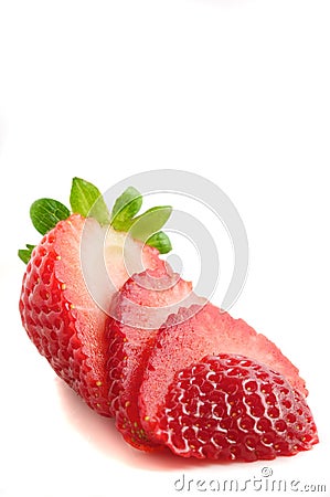 Fresh juicy sliced strawberry Stock Photo