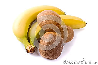 Fresh kiwi and banana Stock Photo