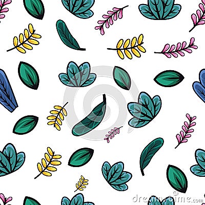 Fresh leaf pattern Vector Illustration