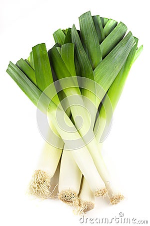 Fresh leek Stock Photo