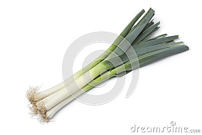 Fresh leek stems Stock Photo