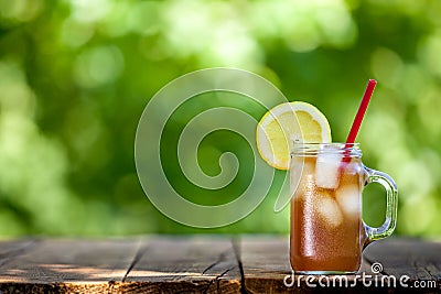 Fresh Lemon Iced Tea Stock Photo