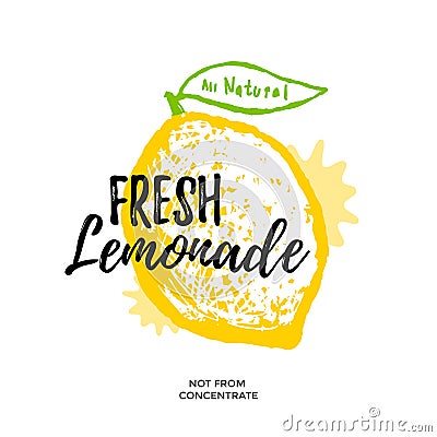 Fresh lemonade illustration Vector Illustration