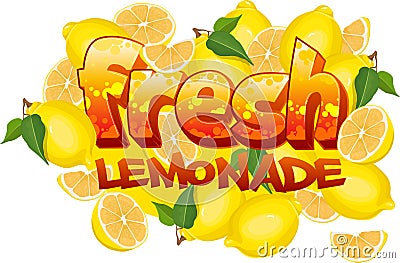 Fresh Lemonade Logotype Design Vector Illustration