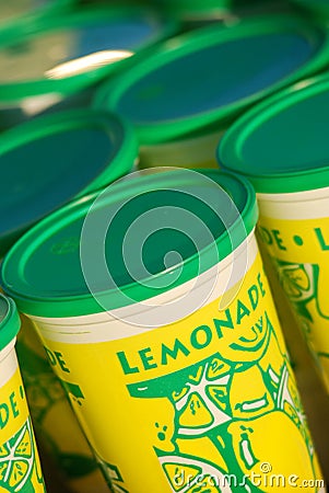 Fresh lemonade for sale in cup Stock Photo