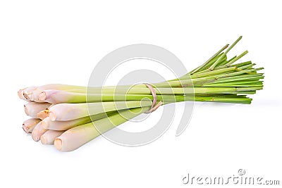 Fresh Lemongrass isolated on white Stock Photo