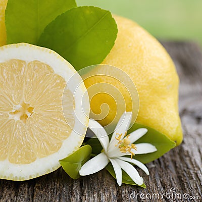 Fresh lemons Stock Photo