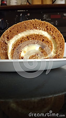 Fresh loaf Grandma's Plate end Stock Photo