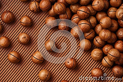 Fresh macadam nut Stock Photo