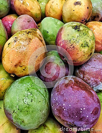 fresh mango fruit croped texture background wallpaper Stock Photo